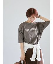 ピグメントグリッターロゴ7分袖Tシャツ