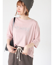 ピグメントグリッターロゴ7分袖Tシャツ
