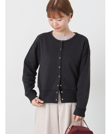 リングドット裏毛カーディガン