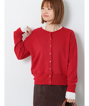 リングドット裏毛カーディガン