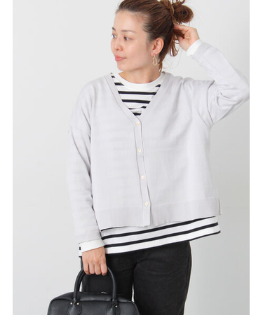 無地/柄アソートVネックカーディガン