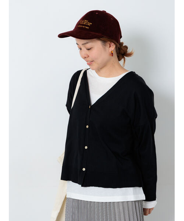 無地/柄アソートVネックカーディガン