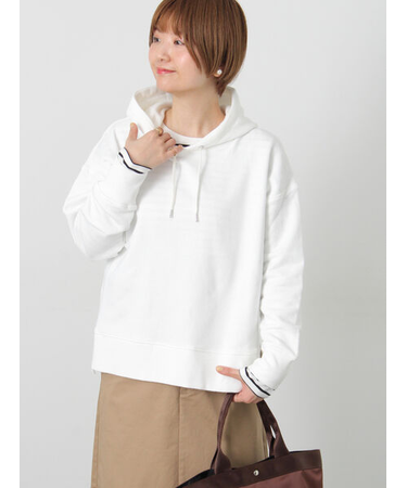 ソフト裏毛サイドスリットパーカ