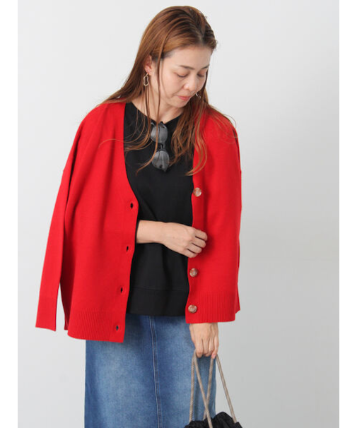 もちもちVネックリラックスカーディガン