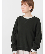 スウェットライククルーネックニット