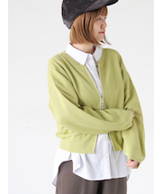 メッシュ編みWジップカーディガン