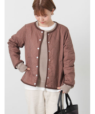 パッカブルノーカラーブルゾン