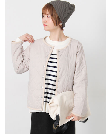 パッカブルノーカラーブルゾン