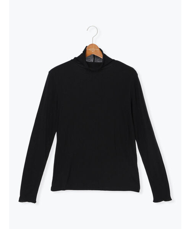 シフォン天竺ハイネックトップス