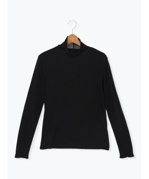 シフォン天竺ハイネックトップス