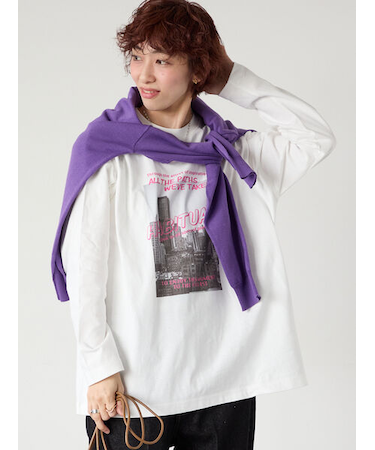 フォトプリントロングTシャツ