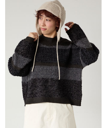 マルチデザインボーダーニット