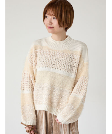 マルチデザインボーダーニット