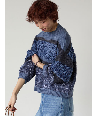 マルチデザインボーダーニット