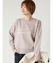 筆記体ロゴジャカードニット