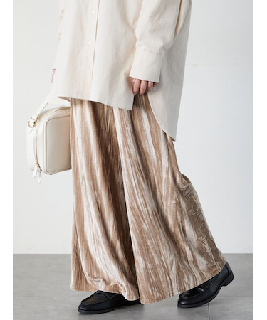 クラッシュベロアイージーパンツ