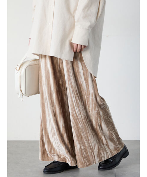 クラッシュベロアイージーパンツ