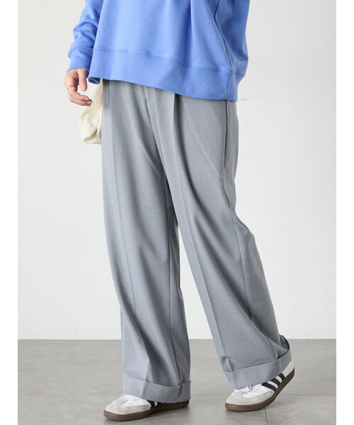 裾ダブルウエストタックパンツ｜ルノンキュールの通販｜&mall（アンド