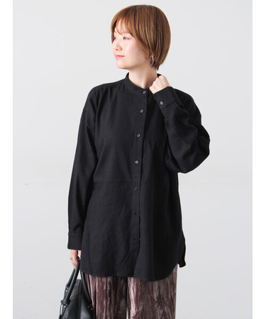 アソート起毛バンドカラーチュニック