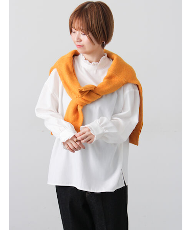 アソートスタンドフリルブラウス