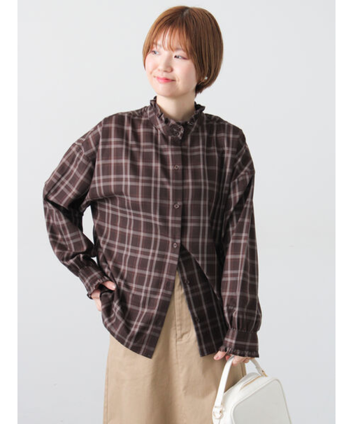 アソートスタンドフリルブラウス