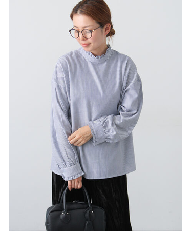 アソートスタンドフリルブラウス