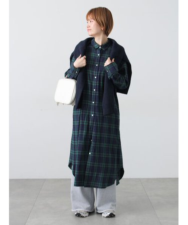 アソート起毛シャツワンピース