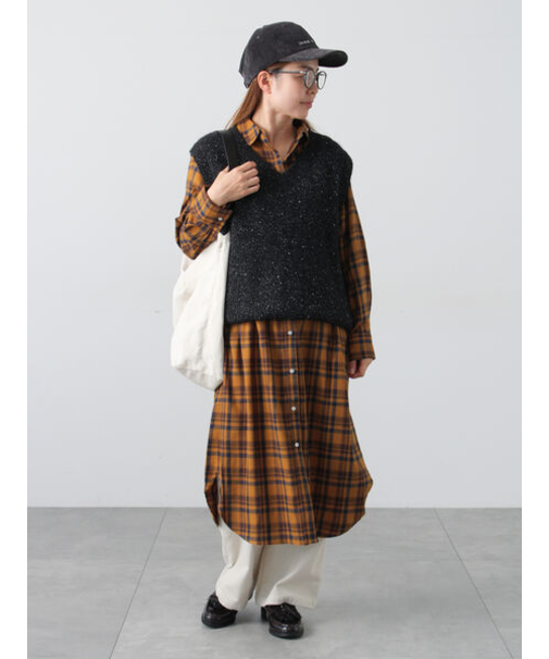 アソート起毛シャツワンピース