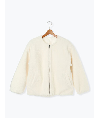 リバーシブルボアブルゾン