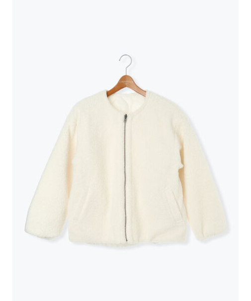 リバーシブルボアブルゾン