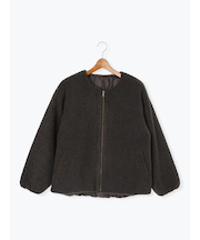 リバーシブルボアブルゾン