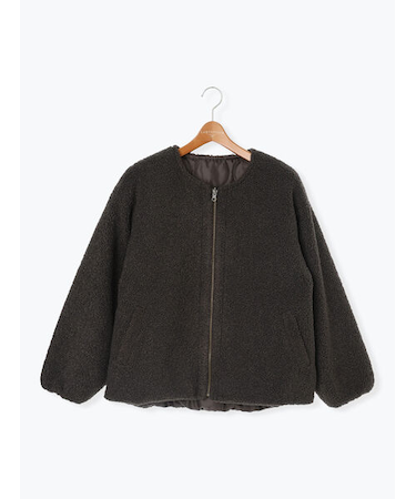 リバーシブルボアブルゾン