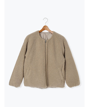 リバーシブルボアブルゾン