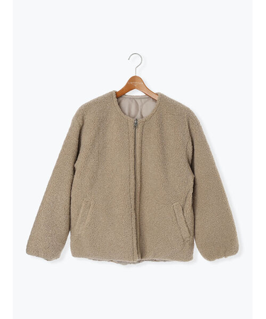 リバーシブルボアブルゾン