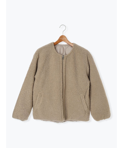 リバーシブルボアブルゾン