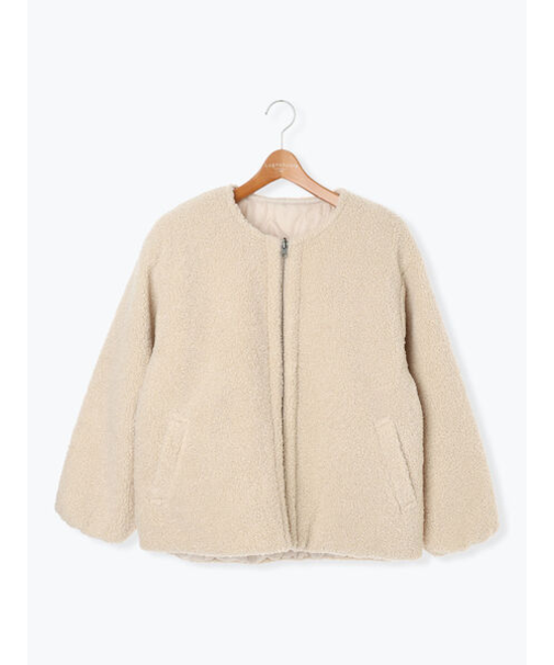 リバーシブルボアブルゾン