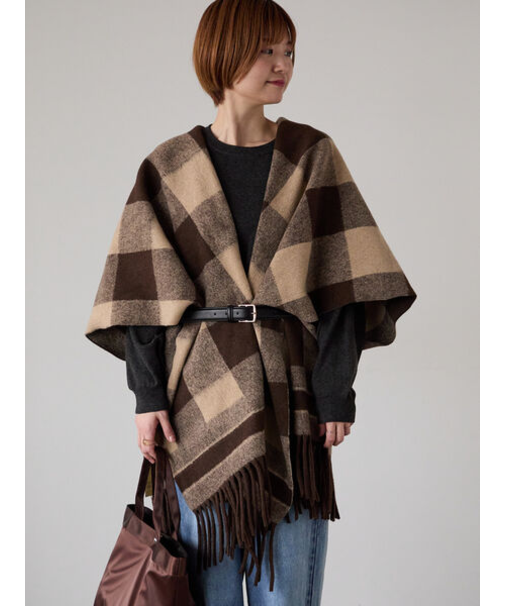 ブロックチェックポンチョ