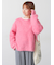 起毛クルーネックニット