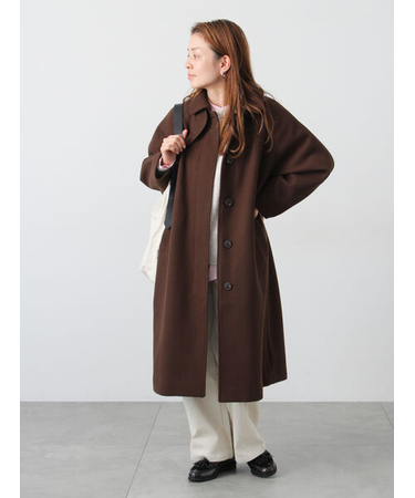 ウールライクステンカラーコート