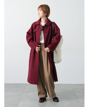 ウールライクステンカラーコート