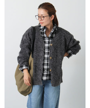 起毛Vネックカーディガン