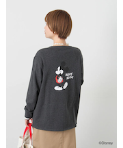 【Disney】Mickey Mouse/プリント長袖Tシャツ