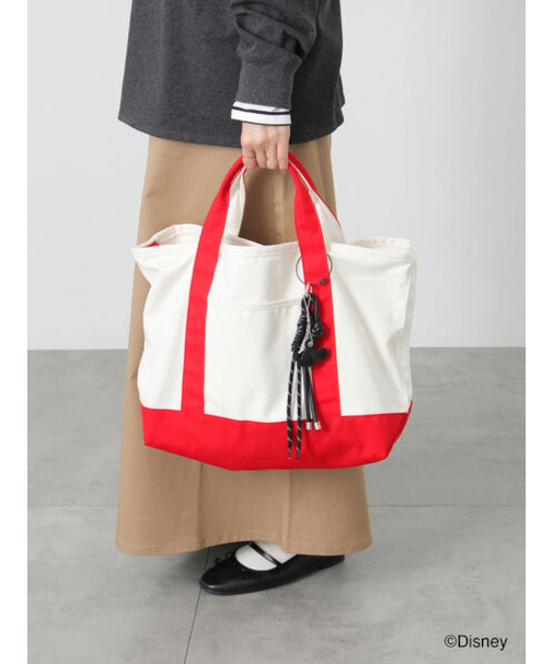 【Disney】Mickey Mouse/チャーム付きトートバッグ