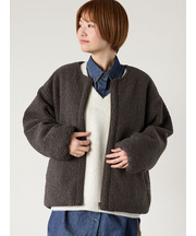 リバーシブルボアブルゾン