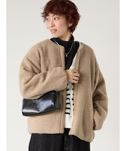 リバーシブルボアブルゾン