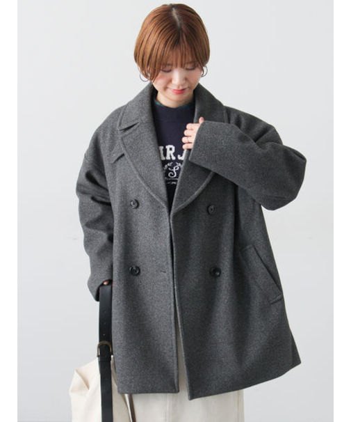 ウールライクミドルPコート