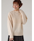ピーチヤーン求心柄編みニット