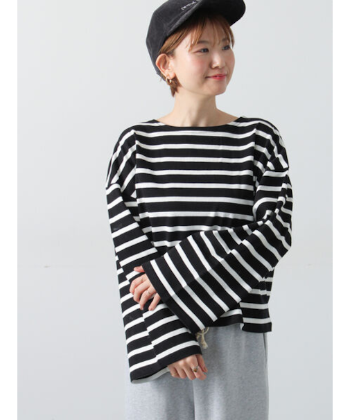 ビッグスリーブボーダーカットソー