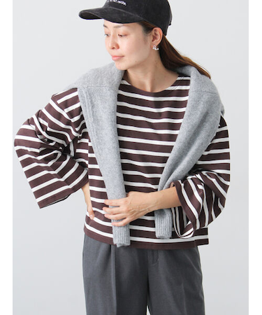 ビッグスリーブボーダーカットソー