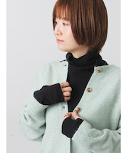 スムース起毛ハイネックカットソー